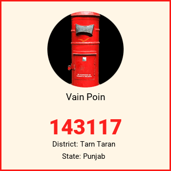 Vain Poin pin code, district Tarn Taran in Punjab