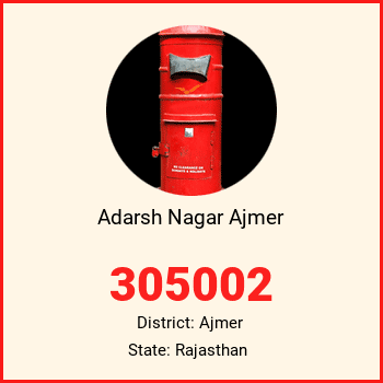 Adarsh Nagar Ajmer pin code, district Ajmer in Rajasthan