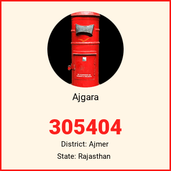 Ajgara pin code, district Ajmer in Rajasthan