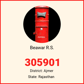 Beawar R.S. pin code, district Ajmer in Rajasthan