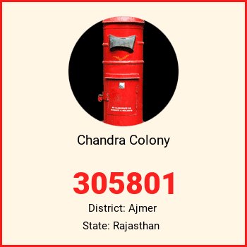Chandra Colony pin code, district Ajmer in Rajasthan