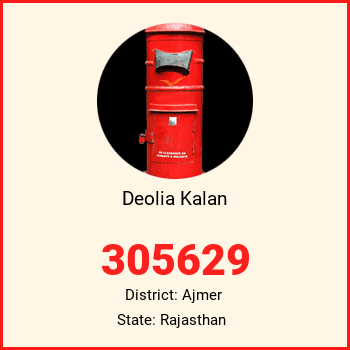 Deolia Kalan pin code, district Ajmer in Rajasthan