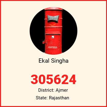 Ekal Singha pin code, district Ajmer in Rajasthan