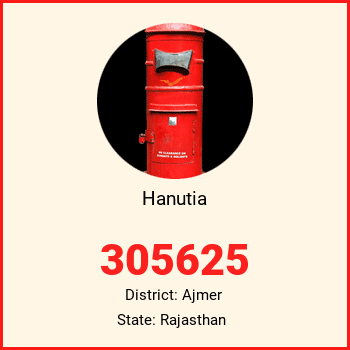 Hanutia pin code, district Ajmer in Rajasthan