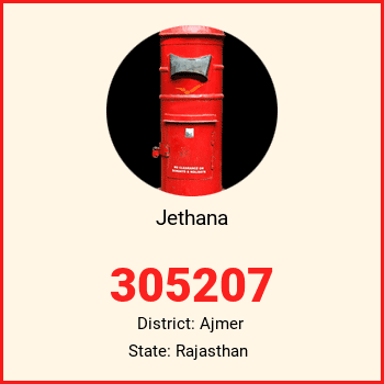 Jethana pin code, district Ajmer in Rajasthan