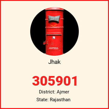 Jhak pin code, district Ajmer in Rajasthan