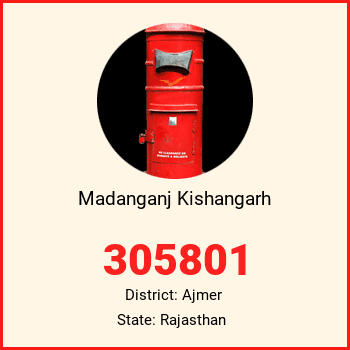 Madanganj Kishangarh pin code, district Ajmer in Rajasthan
