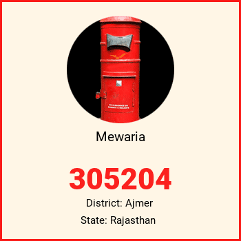 Mewaria pin code, district Ajmer in Rajasthan