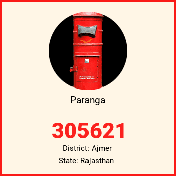 Paranga pin code, district Ajmer in Rajasthan