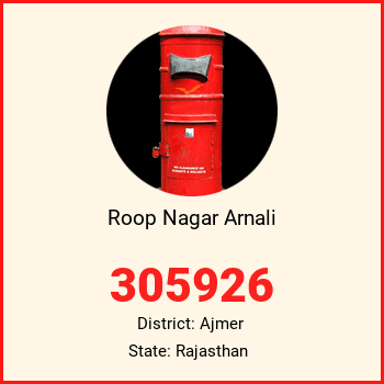 Roop Nagar Arnali pin code, district Ajmer in Rajasthan