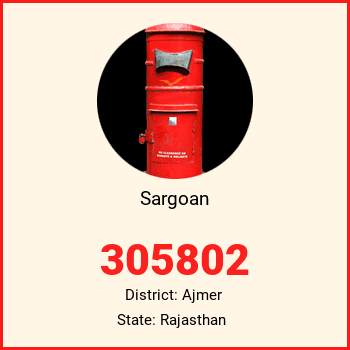 Sargoan pin code, district Ajmer in Rajasthan