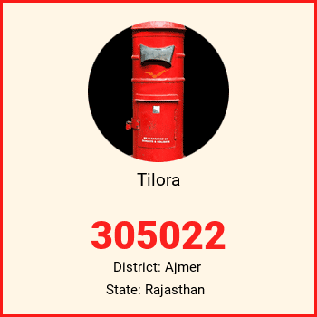 Tilora pin code, district Ajmer in Rajasthan