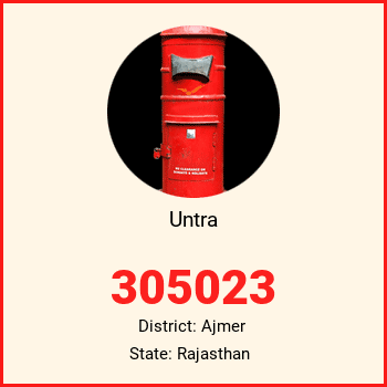 Untra pin code, district Ajmer in Rajasthan