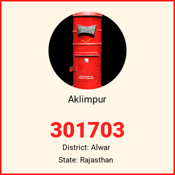 Aklimpur pin code, district Alwar in Rajasthan