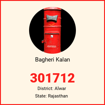 Bagheri Kalan pin code, district Alwar in Rajasthan