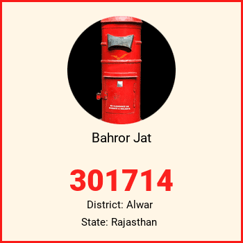 Bahror Jat pin code, district Alwar in Rajasthan