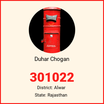 Duhar Chogan pin code, district Alwar in Rajasthan