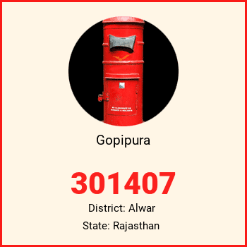 Gopipura pin code, district Alwar in Rajasthan