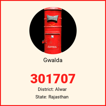 Gwalda pin code, district Alwar in Rajasthan