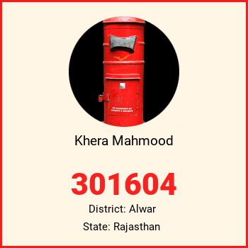 Khera Mahmood pin code, district Alwar in Rajasthan