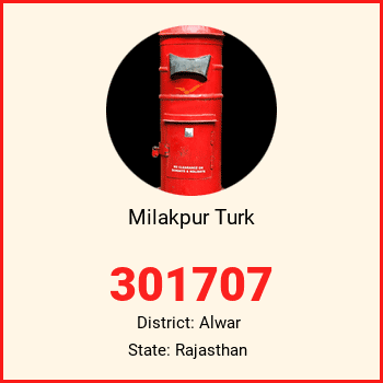 Milakpur Turk pin code, district Alwar in Rajasthan