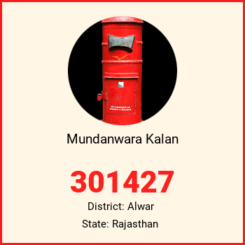 Mundanwara Kalan pin code, district Alwar in Rajasthan