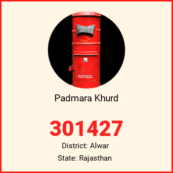 Padmara Khurd pin code, district Alwar in Rajasthan