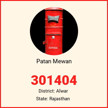 Patan Mewan pin code, district Alwar in Rajasthan