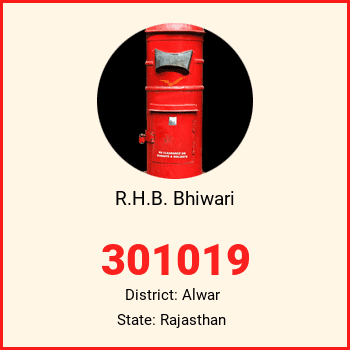 R.H.B. Bhiwari pin code, district Alwar in Rajasthan