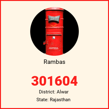 Rambas pin code, district Alwar in Rajasthan