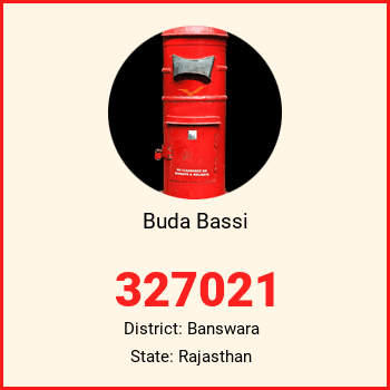 Buda Bassi pin code, district Banswara in Rajasthan