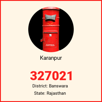Karanpur pin code, district Banswara in Rajasthan