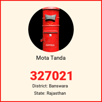 Mota Tanda pin code, district Banswara in Rajasthan