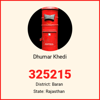 Dhumar Khedi pin code, district Baran in Rajasthan