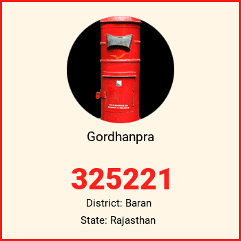 Gordhanpra pin code, district Baran in Rajasthan