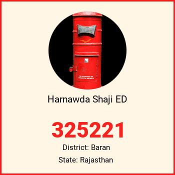 Harnawda Shaji ED pin code, district Baran in Rajasthan
