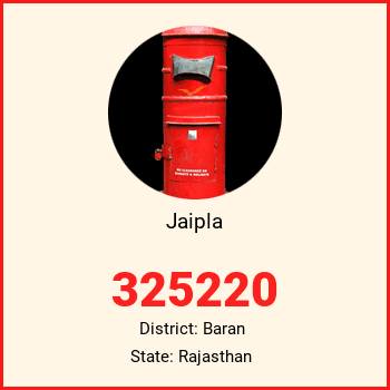 Jaipla pin code, district Baran in Rajasthan