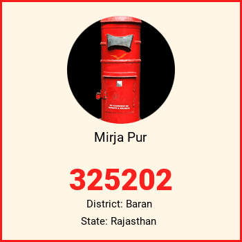 Mirja Pur pin code, district Baran in Rajasthan