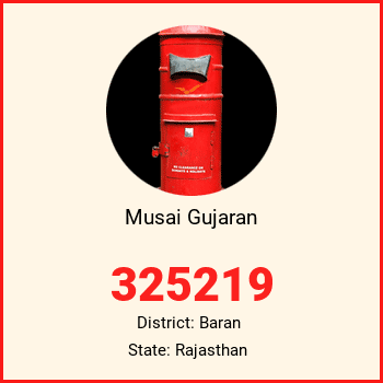Musai Gujaran pin code, district Baran in Rajasthan