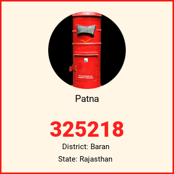 Patna pin code, district Baran in Rajasthan