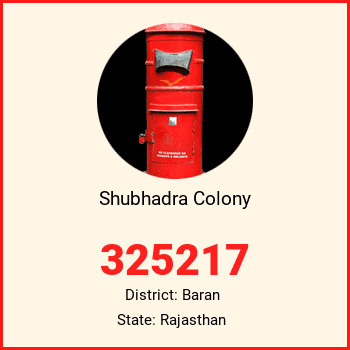 Shubhadra Colony pin code, district Baran in Rajasthan