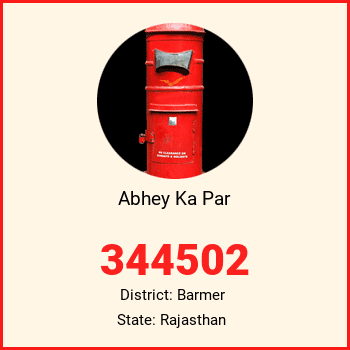 Abhey Ka Par pin code, district Barmer in Rajasthan