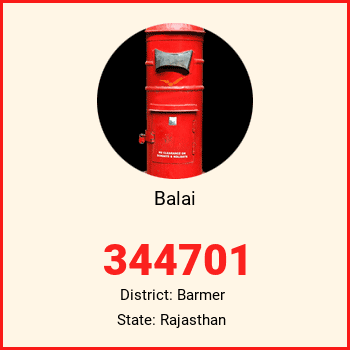 Balai pin code, district Barmer in Rajasthan