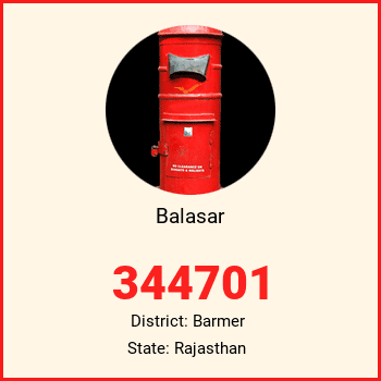 Balasar pin code, district Barmer in Rajasthan