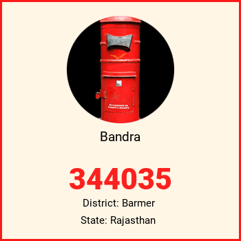 Bandra pin code, district Barmer in Rajasthan