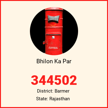 Bhilon Ka Par pin code, district Barmer in Rajasthan
