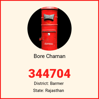 Bore Charnan pin code, district Barmer in Rajasthan