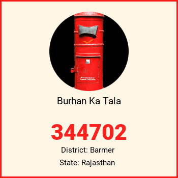 Burhan Ka Tala pin code, district Barmer in Rajasthan