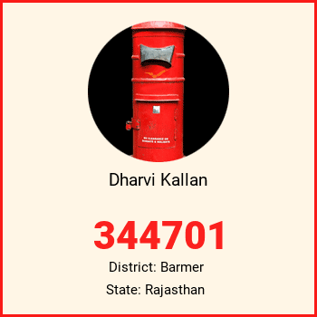 Dharvi Kallan pin code, district Barmer in Rajasthan