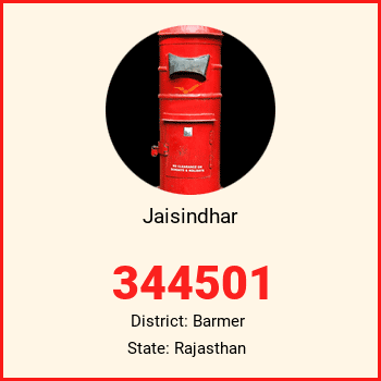 Jaisindhar pin code, district Barmer in Rajasthan